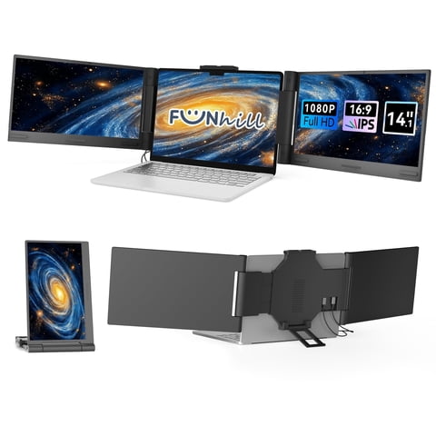 Funhill - Extensor De Pantalla Para Laptop 14 1080P Ips