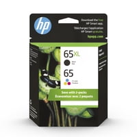 Cartuchos De Tinta Hp 65 Tricolor/65Xl Black (Paquete De 2) 6Zd95An