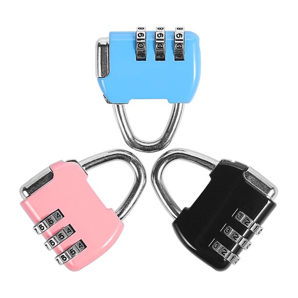 Candado Impermeable De Combinación De 3 Dígitos Paquete De 3