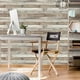 thumbnail image 1 of 1pc Natural Wood Grey Wood Contact Paper Peel And Stick Wallpaper, Self Adhesive Removable Vintage Faux Wood Wall Paper Plank Shelf, Home Decoration Kitchen Counter Cover Use, 1 of 3