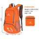 thumbnail image 2 of Mochila FENGDONG ligera a prueba de agua de 35 litros para viajes, color naranja, 2 of 6