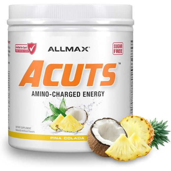 Polvo Amino ALLMAX ACUTS, 30 porciones, Piña Colada sin azúcar