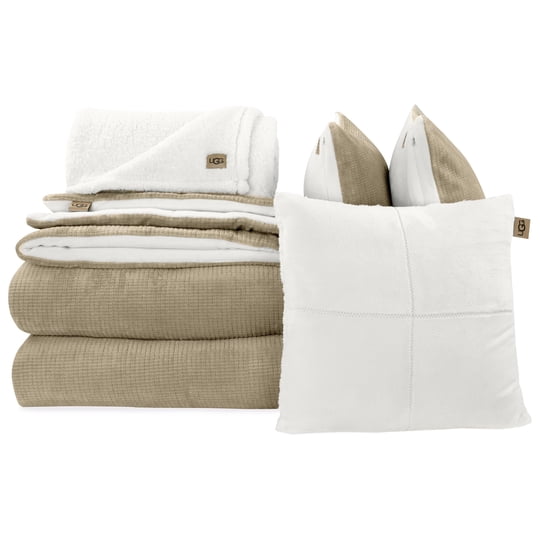 Ugg - Juego De Edredón Remina Full Queen Con Almohada Y Manta