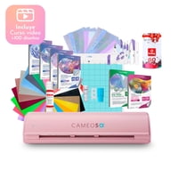 Kit Silhouette Cameo 5 Alfa Rosa + Set De Papeles Holográficos