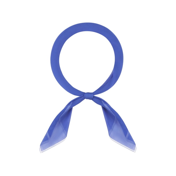 INSPIRE CHIC Bufanda de Chifón Sólida para Mujer Cinta Cuadrada de Satén Elegante Pañuelo para Regalo Oficina Talla Única Azul Profundo