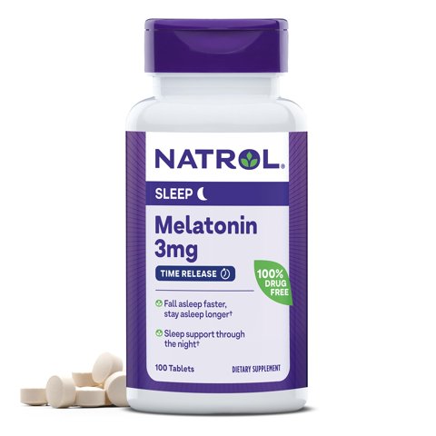 Suplemento Natrol Melatonin 3 Mg Time Release 100 Comprimidos
