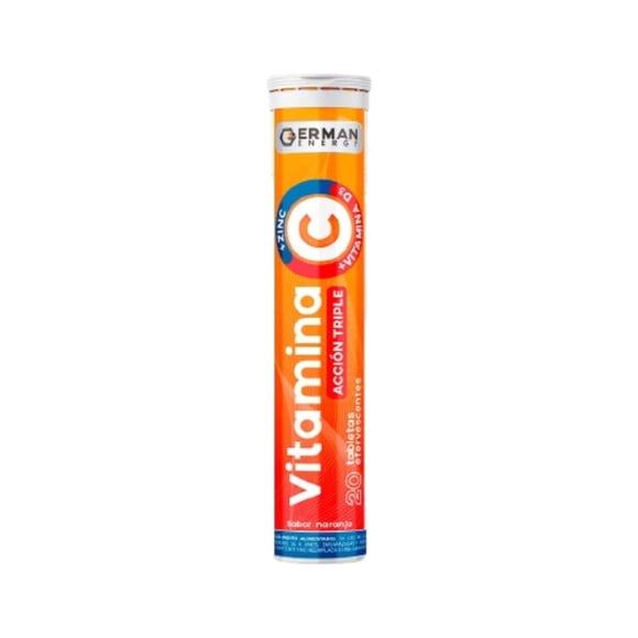 Suplemento Vitamina c + zinc + D3 acción triple, 20 Un