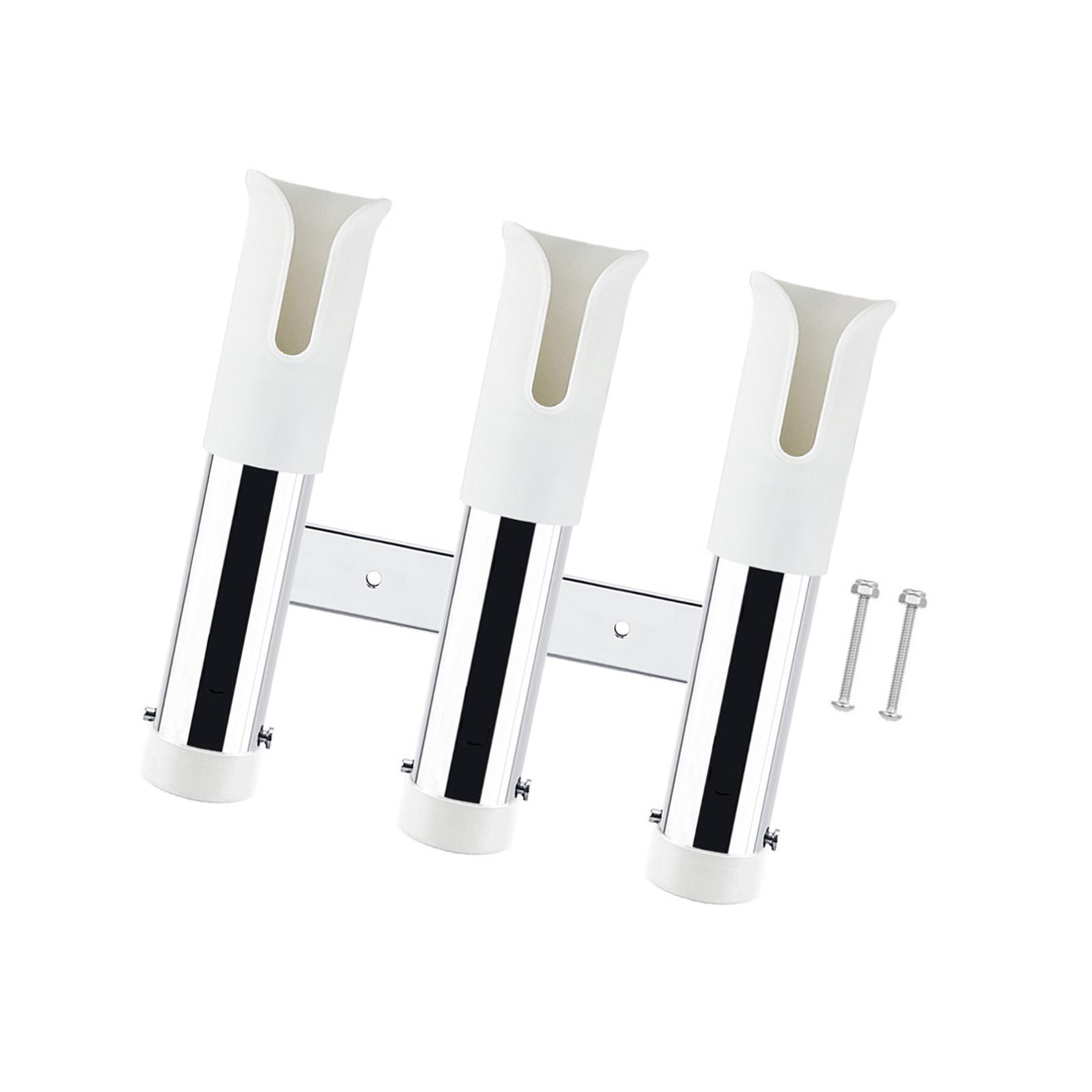 Ioensy - Soporte Para Caña De Pescar De 3 Líneas, Soporte Para Caña De Pescar Para Barcos, Garaje, Yate, Blanco