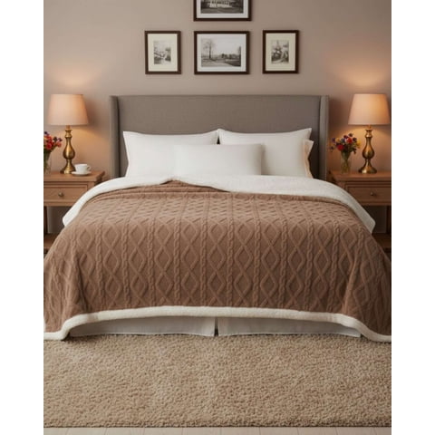 Imac Hogar - Frazada Manta Polar Sherpa Térmica Plaza Y Media