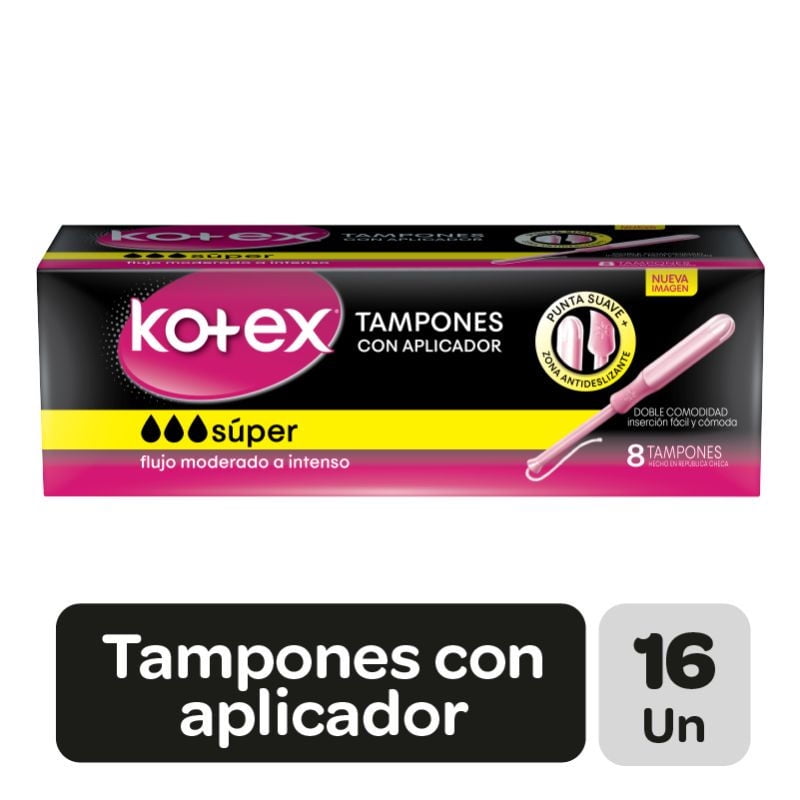 Kotex - Tampones Super Con Aplicador 16 Un