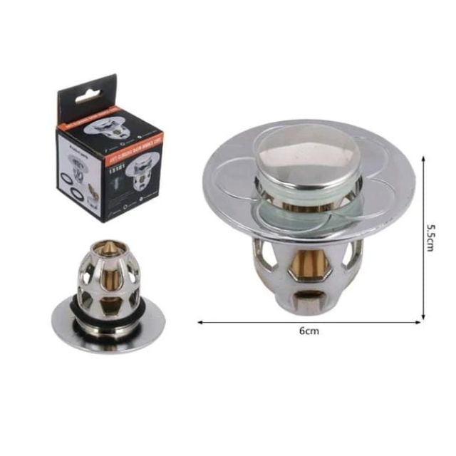 Universal - Tapón De Drenaje Desplegable Para Fregadero Con Colador Antiobstrucción Para Cocina Y Baño