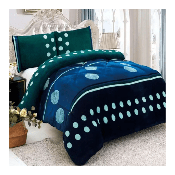 Cobertor Plumón de Invierno 2 Plazas con Chiporro y Diseño Elegante