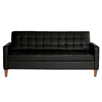 Latam Home - Futón Sofá Cama Genova Pu Negro