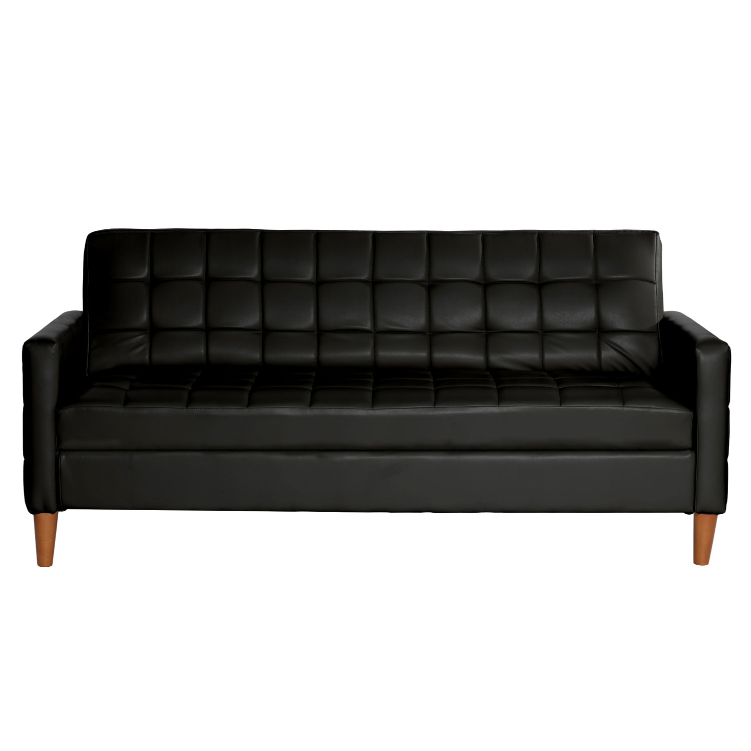 Latam Home - Futón Sofá Cama Genova Pu Negro