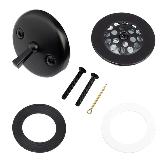 Kit de molduras de bañera Trip Lever Artiwell, negro mate con rebosadero
