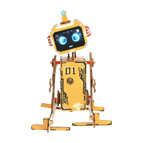 Magideal - Robot Kit De Bricolaje Educativo Toy Robótica Robótica Proyectos De Carpintería Regalo Para Niños Niñas Experimento De Ciencia Controlada De Voz Hecha