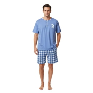 Likeshop - Pijama Hombre Verano Short Y Polera Colores 522