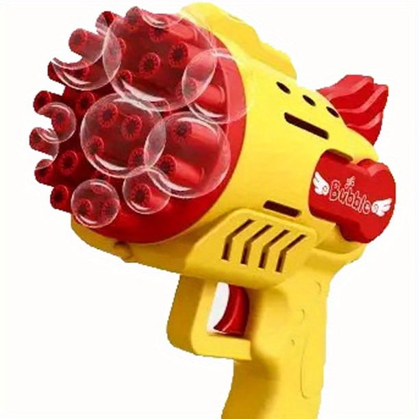 Bubble Gun Electric Automatic Bubble Blowing Rocket Artillery Bubble Machine, Children's Portable Outdoor Party Toy LED Light Toy Children's Gifts (excluding Bubble Liquid And Battery)