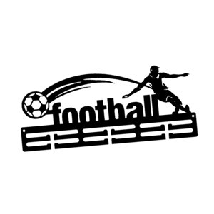 Ioensy - Perchero De Exhibición De Hierro Negro Para Colgar Medallas, Soporte Para Colgar Medallas En La Pared, Marco Para Fútbol