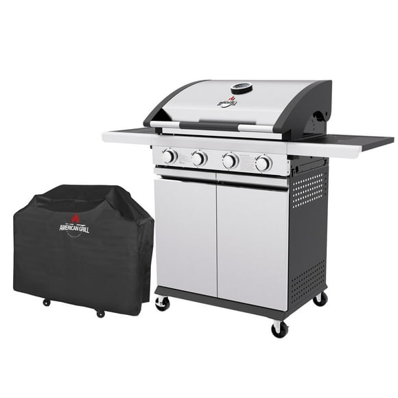 Set Parrilla a Gas 4 Quemadores New York Inox + Funda L