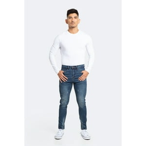 Idem - Jeans Hombre Skinny Azul Con Drimen Focalizado Suave 40