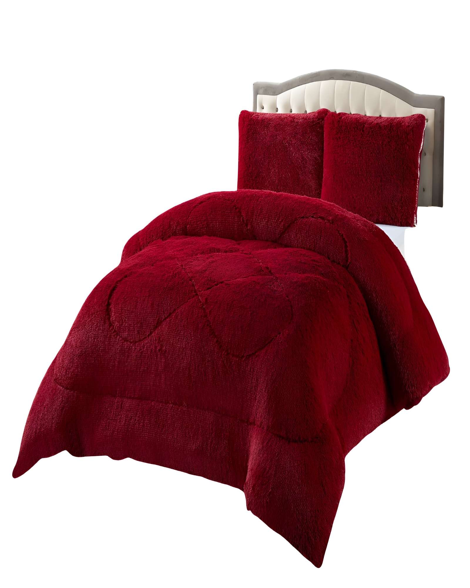 Genérico - Cobertores De Peludos Con Chiporro King 250X270Cm Color Burdeo