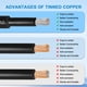 thumbnail image 3 of Cable para panel solar MOOKEERF 8 AWG 150 pies de cobre estañado negro y rojo, 3 of 7