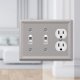 thumbnail image 3 of Placa de pared AMERELLE Chelsea Steel con doble palanca o dúplex individual, 3 of 4