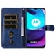 thumbnail image 3 of Funda con Cremallera para Motorola MOTO E20/E30/E40, Carcasa Cartera de Cuero PU con Soporte y Tarjetero, 3 of 6