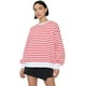 thumbnail image 1 of Polerón Mujer Oversize Líneas Rojo Corona, 1 of 5