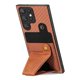 thumbnail image 3 of Funda Resistente para Samsung Galaxy S23 Ultra con Tarjetero y Soporte, Diseño Magnético Marrón, 3 of 5