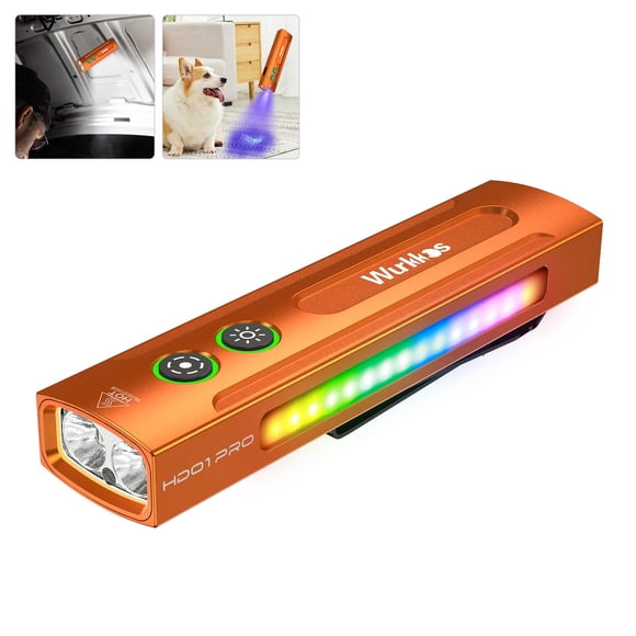 Linterna UV Wurkkos HD01PRO 1200 lúmenes con luz RGB