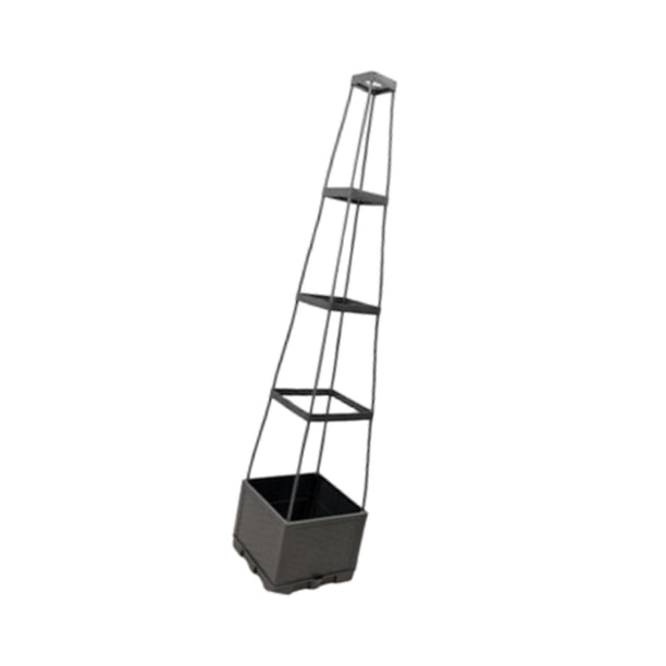 Maceta para tomates, cama de jardín elevada, con autorriego, enrejado, de material PP, adecuada para interiores, exteriores, patios, balcones, decoración del hogar. 4 niveles