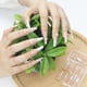 thumbnail image 3 of 24 uñas postizas francesas blancas largas con perlas y pestañas adhesivas, estilo bailarina color piel., 3 of 7