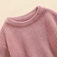 thumbnail image 3 of Niño Niño Bebé Niñas Niños Tejido a punto Suéter Jersey Cuello Redondo Sudadera Manga Larga Camisas Caliente Otoño Invierno Tops (Rosa Rosa, 6-9 Meses), 3 of 7