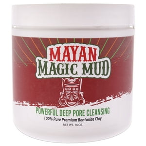 Mayan Magic Mud - Potente Arcilla De Bentonita Para Limpieza Profunda De Poros De Para Unisex - Limpiador De 16 Oz