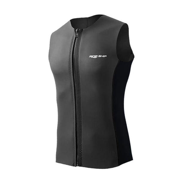 Top de traje de neopreno, chaleco sin mangas, chaleco para bucear térmico, chaleco para bucear con cremallera, traje de baño para natación, deportes a 3XL