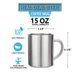 thumbnail image 4 of Tazas Real Deal Steel, acero inoxidable, 450 ml, juego de 2, 4 of 9