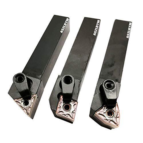 Juego de herramientas de torneado de carburo indexables Excircle de metal Lathe, 3 piezas