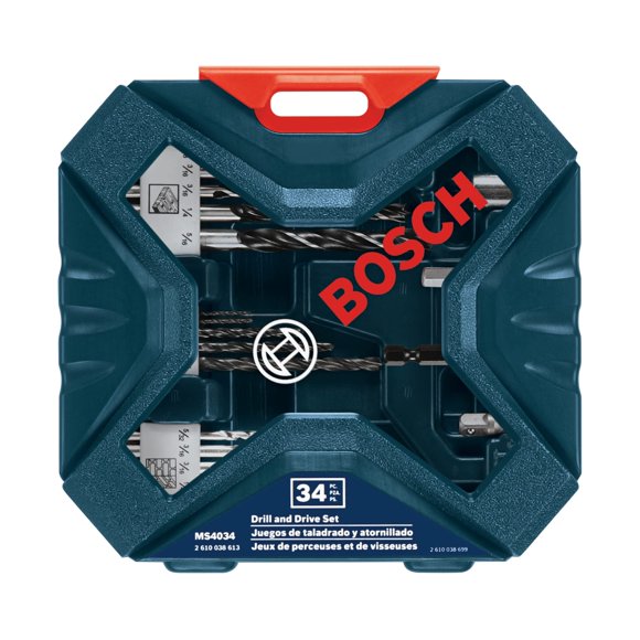 Set mixto de taladrado y conducción BOSCH MS4034, 34 piezas