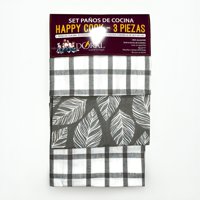 Doral - Set 3 Paños De Cocina Happy Cook Gris