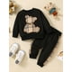thumbnail image 2 of Get Your Little Ones Cozy and Cute with Our 2-Piece Toddler Baby Bear Embroidery Sweatshirt and Splicing Pant Set - Perfect for Casual Wear!, 2 of 5