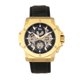 thumbnail image 1 of Reloj REIGN Commodus Automatic Skeleton en piel dorada/negra, 1 of 4