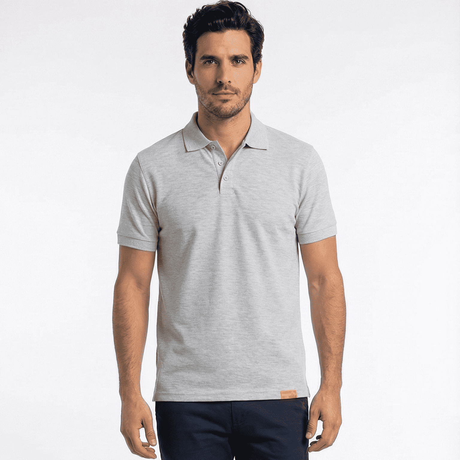 T-world - Polera Polo 60% Algodón Manga Corta Hombre Gris