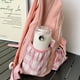 thumbnail image 2 of Kawaii Plaid Pattern Laptop Backpack, Preppy Style Student School Bag, Multi Pocket Travel Bookbag For Teen Girls, 2 of 4