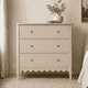 thumbnail image 1 of Cómoda "Caléu" 3 Cajones Mueble de Madera Estilo Romántico - Beige - 100x40x90 cm, 1 of 3