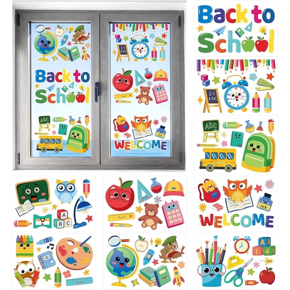 Vinilos para Ventana Sealmic Back to School 20x30 cm Doble Faz