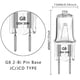 thumbnail image 2 of Bombillas YBEK G8 35W 120V 2700K Blanco Cálido Paquete de 10, 2 of 7