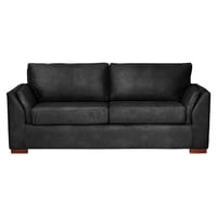 Latam Home - Sofa Cama Milan 2Pl Con Resortes Pocket Cuero Kentucky Negro