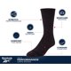 thumbnail image 3 of Calcetines deportivos Reebok Reebok, 5 unidades, para hombre, tallas 6 a 12,5, color negro, 3 of 8